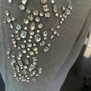 Express Rhinestone Embellished Sweat Pants